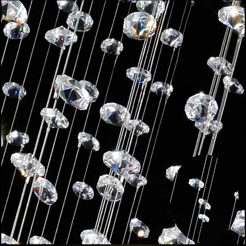 zx modern led crystal chandelier creative lower power eye-protective with 8 bulbs gu10 for parlor bedroom restaurant lamp