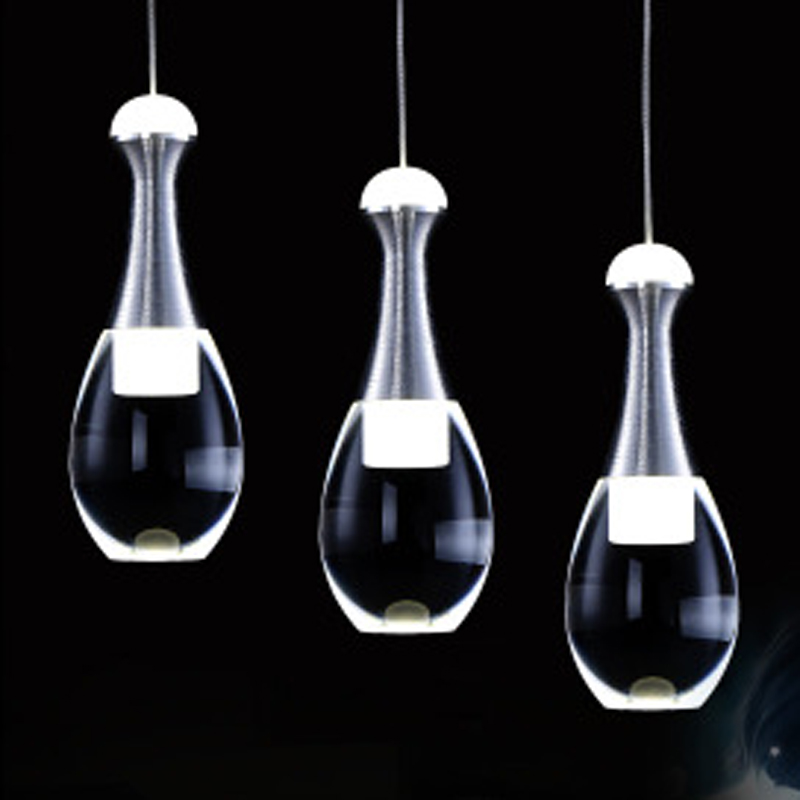 zx modern led crystal pendant lamp simple acryl high-end restaurant ceiling lamp fixture bar living room indoor bottle lighting