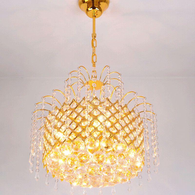 zx modern luxury crystal led chandelier gold cone crystal chains engineering e14 lights fixture for restaurant livingroom lamp