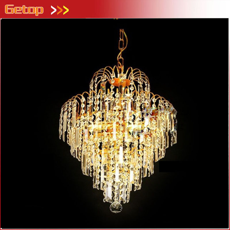 zx modern luxury crystal led chandelier gold cone crystal chains engineering e14 lights fixture for restaurant livingroom lamp