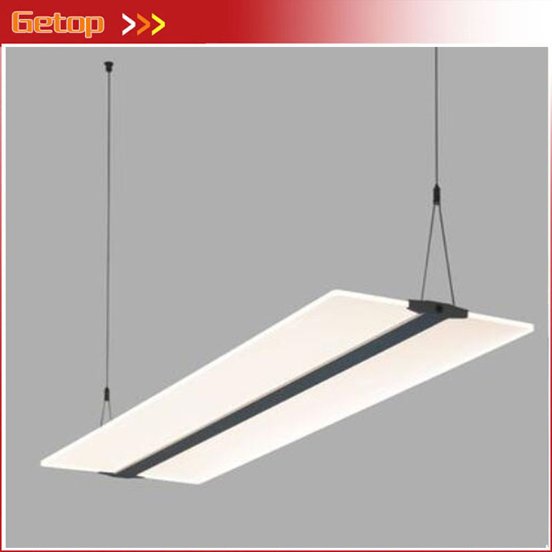 zx modern transparent acryl led pendant lamp rectangle simple 4 colors temperature lights fixture for office restaurant study