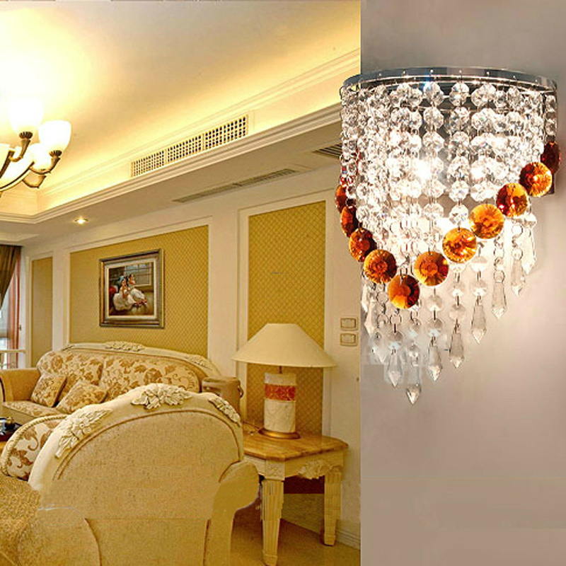 zx new modern crystal wall lamp led k9 crystal lights home bracket light fixture for corridor bedroom stair lamp