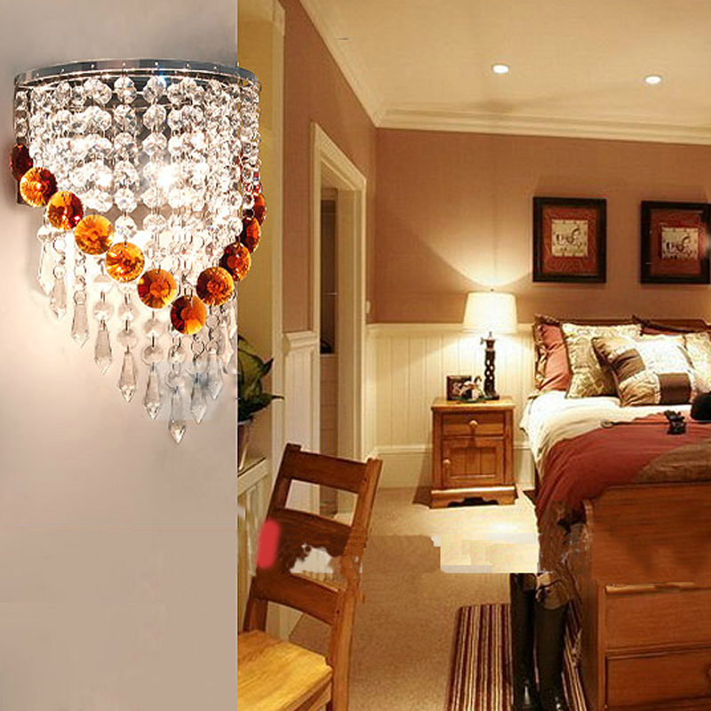 zx new modern crystal wall lamp led k9 crystal lights home bracket light fixture for corridor bedroom stair lamp