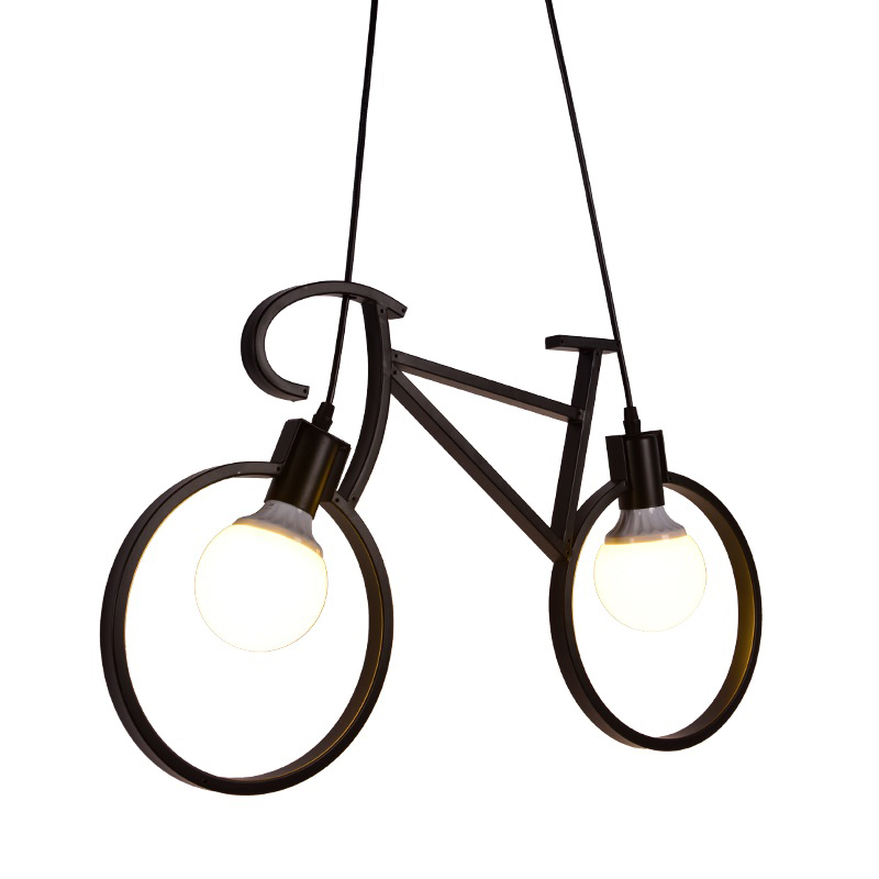 zx northern creative bicycle pendant light bedroom dining room lamps bike pendant for children modern led lighting fixture