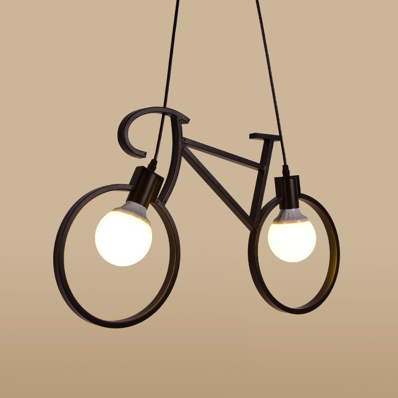 zx northern creative bicycle pendant light bedroom dining room lamps bike pendant for children modern led lighting fixture