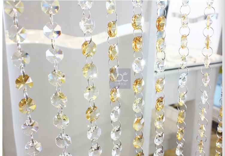 1 meter colorful yellow/purple/red/blue/green/black elegant a grade crystal 14mm chandelier light pendant beads