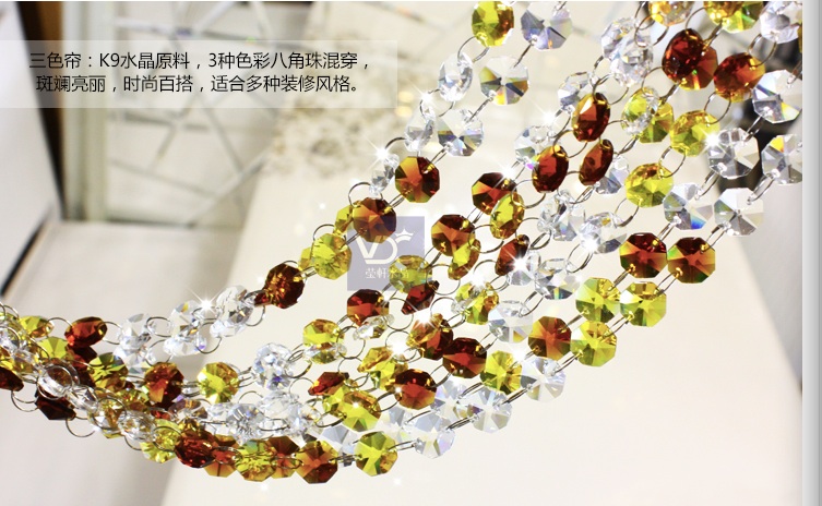 1 meter colorful yellow/purple/red/blue/green/black elegant a grade crystal 14mm chandelier light pendant beads