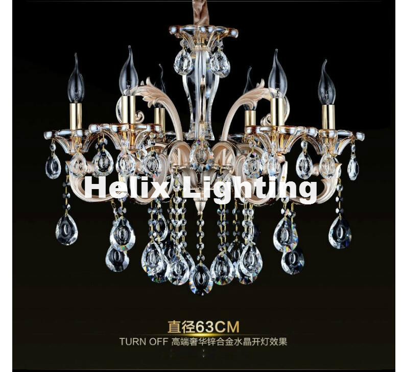 110-240v shinning alloy chandelier modern chandelier pendant e14 ac k9 golden crystal penadnt lamp guaranteed