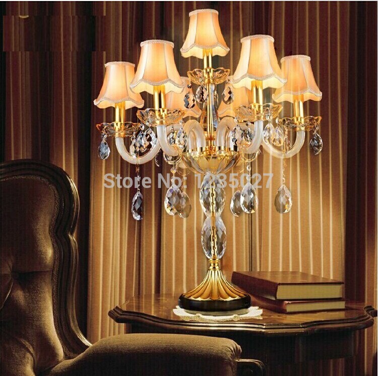 2016 luxury based k9 crystal table lamps fashion desk lamp bedroom bedside crystal lighting indoor lights