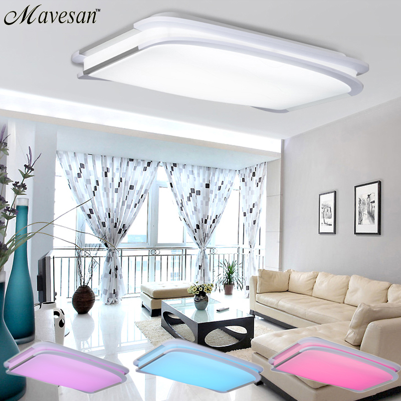 2016 new modern rgb ceiling light rgb+cool white+warm white smart led lamp shade / modern ceiling light for living room