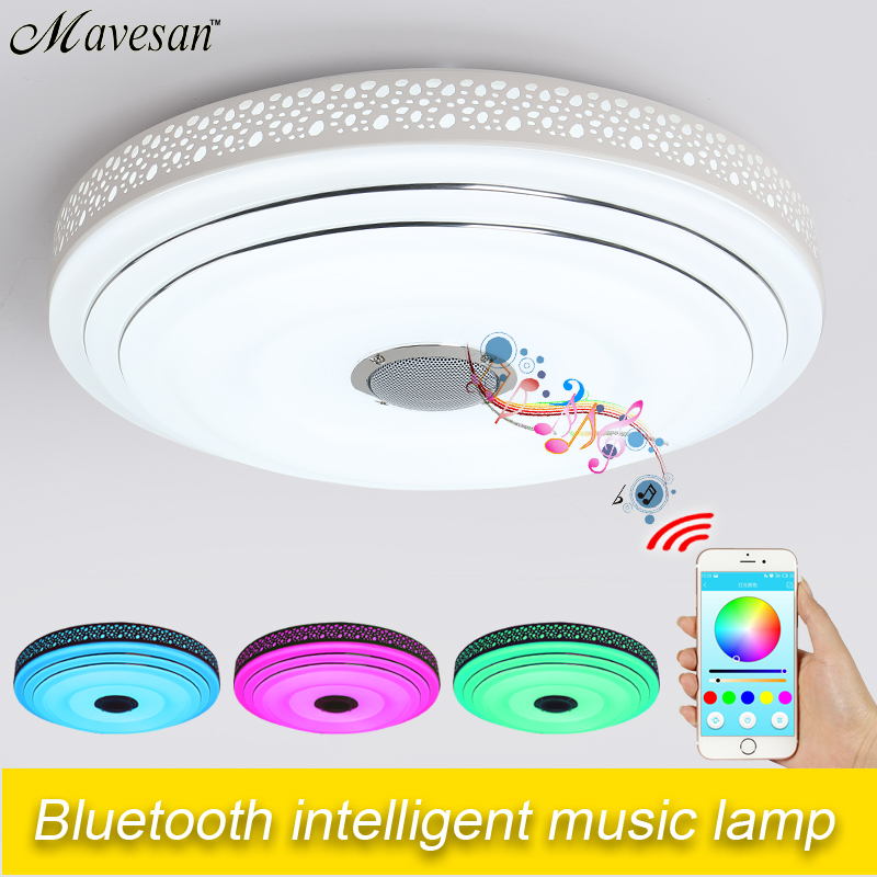 2016 new rgb dimmable 36w led ceiling light with bluetooth & music 90-260v modern led ceiling lamp for 15 -30 square meters