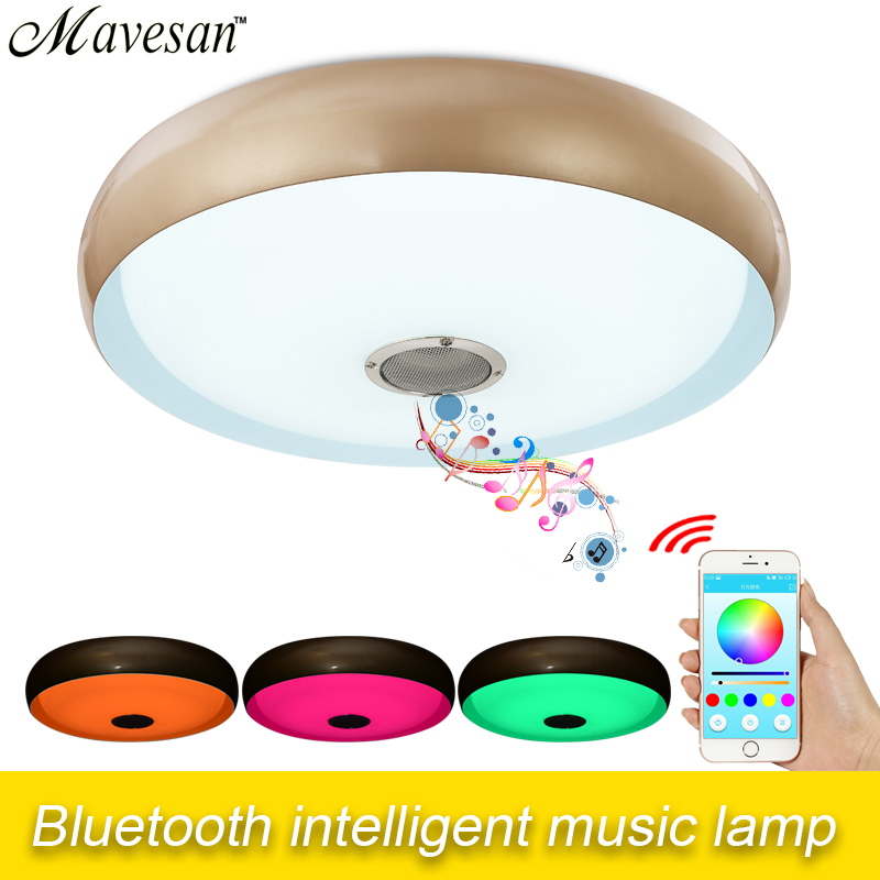 2016 new rgb dimmable 36w led ceiling light with bluetooth & music 90-260v modern led ceiling lamp for 15 -30 square meters