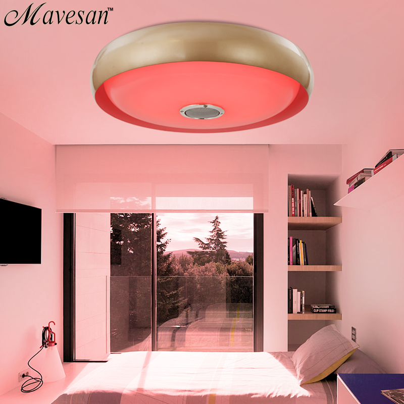 2016 new rgb dimmable 36w led ceiling light with bluetooth & music 90-260v modern led ceiling lamp for 15 -30 square meters