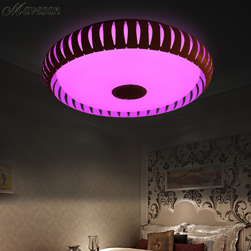 2016 new rgb dimmable 36w led ceiling light with bluetooth & music 90-260v modern led ceiling lamp for 15 -30 square meters