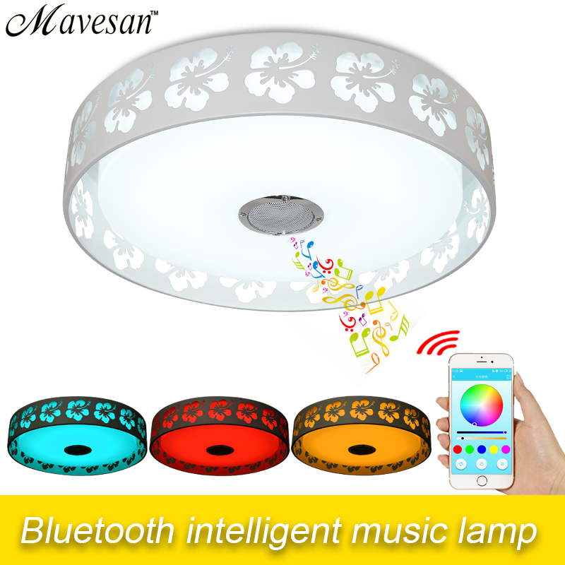 2016 new rgb dimmable 36w led ceiling light with bluetooth & music 90-260v modern led ceiling lamp for 15 -30 square meters