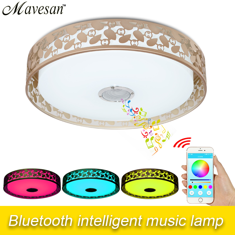 2016 new rgb dimmable 36w led ceiling light with bluetooth & music 90-260v modern led ceiling lamp for 15 -30 square meters