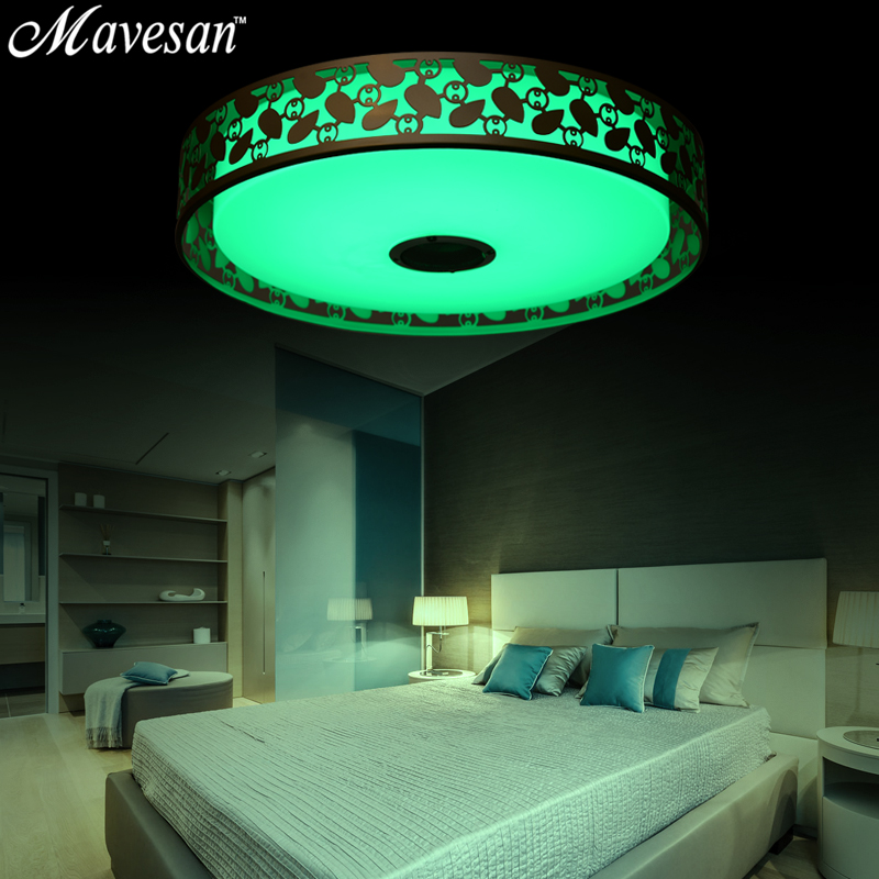 2016 new rgb dimmable 36w led ceiling light with bluetooth & music 90-260v modern led ceiling lamp for 15 -30 square meters