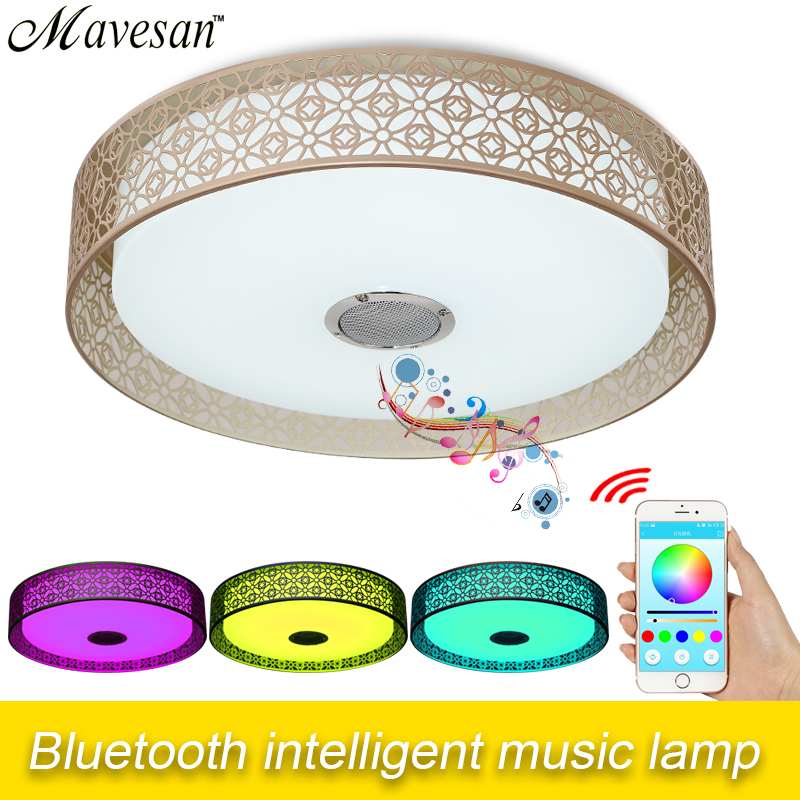 2016 new rgb dimmable 36w led ceiling light with bluetooth & music 90-260v modern led ceiling lamp for 15 -30 square meters