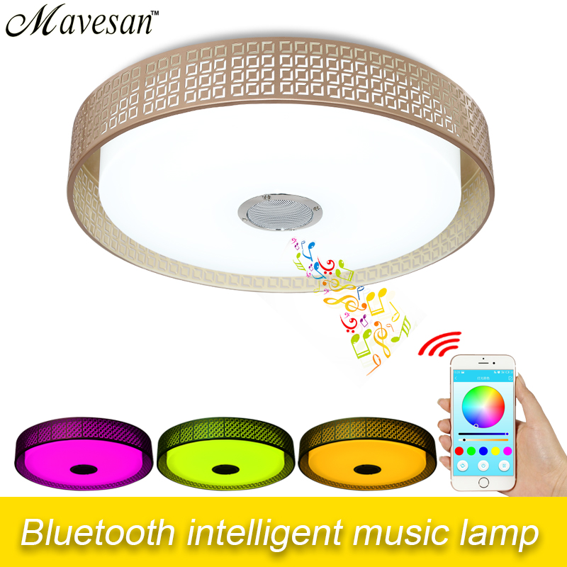 2016 new rgb dimmable 36w led ceiling light with bluetooth & music 90-260v modern led ceiling lamp for 15 -30 square meters