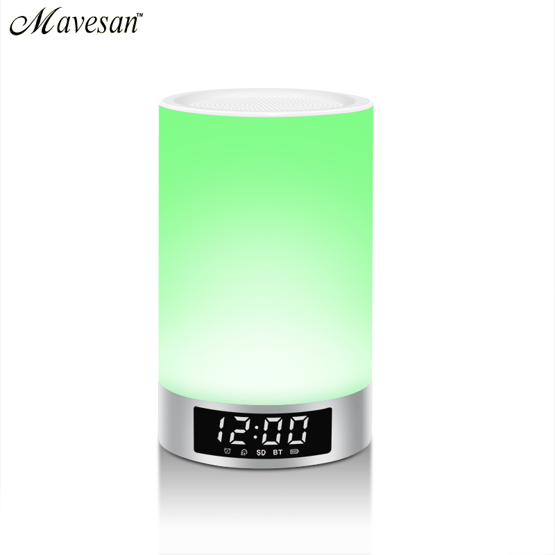 2016 original wireless bluetooth speaker night lights indoor bed bedside lamp rgb lights touch control bluetooth for phone