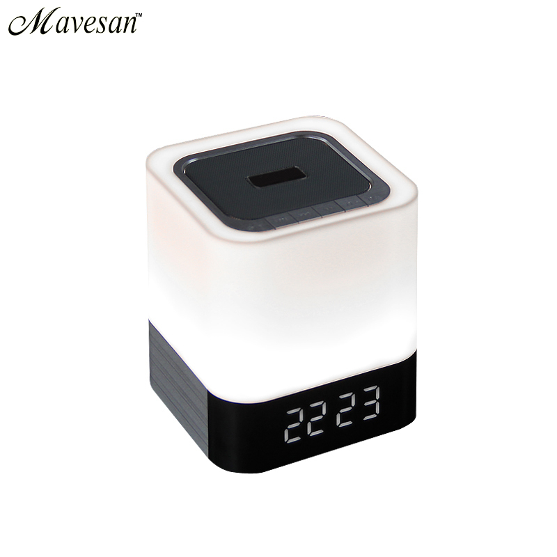 2016 original wireless bluetooth speaker night lights indoor bed bedside lamp rgb lights touch control bluetooth for phone