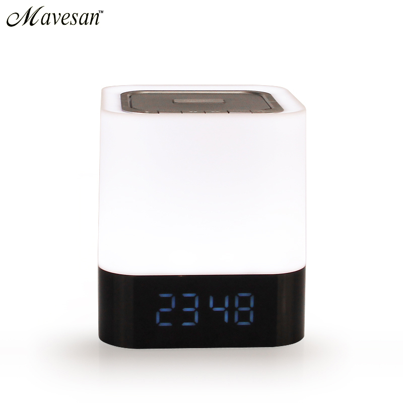 2016 original wireless bluetooth speaker night lights indoor bed bedside lamp rgb lights touch control bluetooth for phone