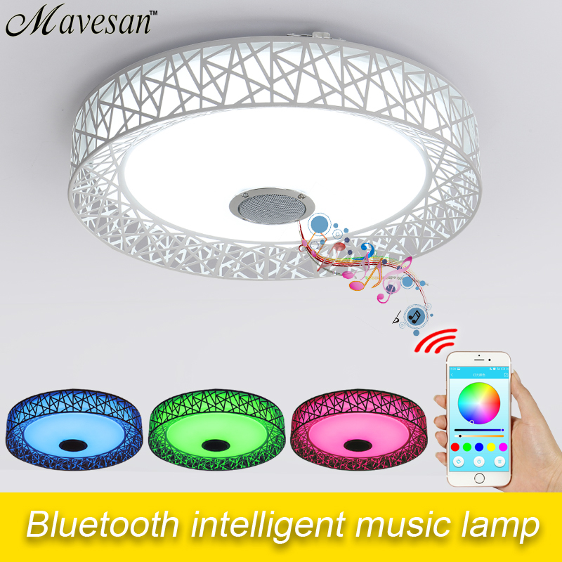 2016 selling bluetooth 4.0 control led ceiling light music & color changing smart led ceiling lamp metal & acrylic lampshade