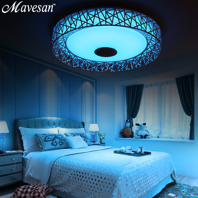 2016 selling bluetooth 4.0 control led ceiling light music & color changing smart led ceiling lamp metal & acrylic lampshade