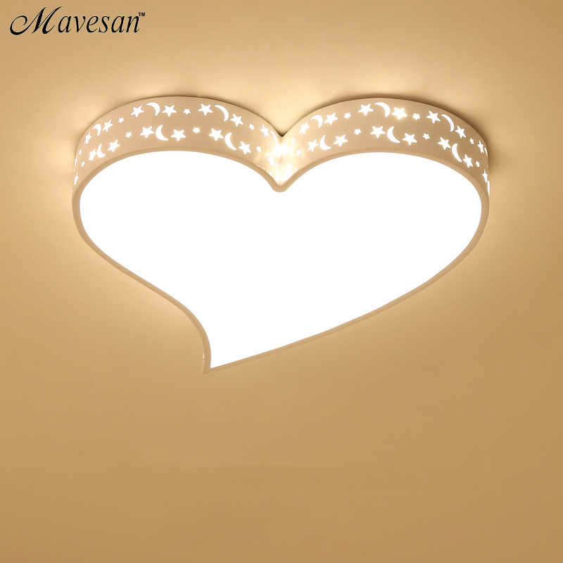 2017 new modern loving heart ceiling lights for living room bedroom indoor home light plafon ceiling lamp luminaire lampe deco