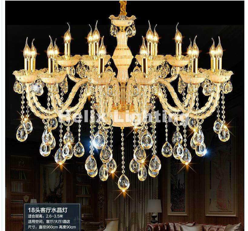 2017 newly modern golen crystal chandelier living room lustres de cristal decoration chandeliers ac home lighting