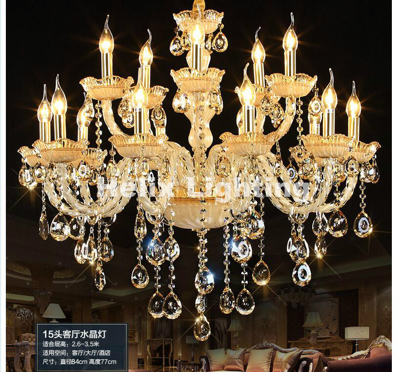 2017 newly modern golen crystal chandelier living room lustres de cristal decoration chandeliers ac home lighting