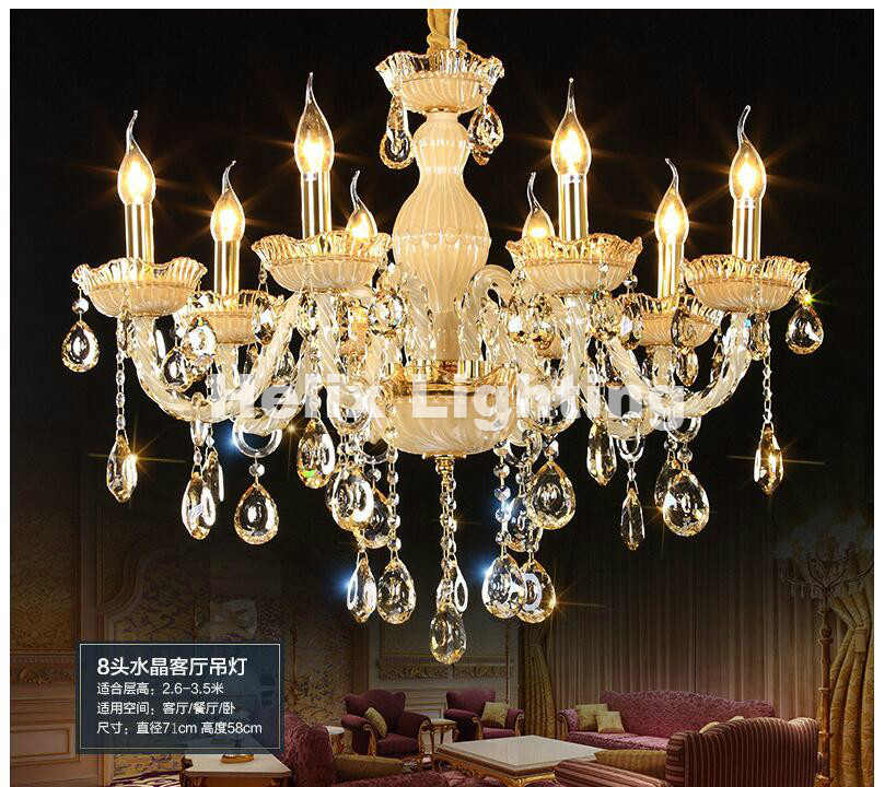 2017 newly modern golen crystal chandelier living room lustres de cristal decoration chandeliers ac home lighting