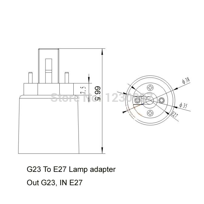 20pcs/lot g23 to e27 lamp adapter holder socket converter led lighting accessories whole and