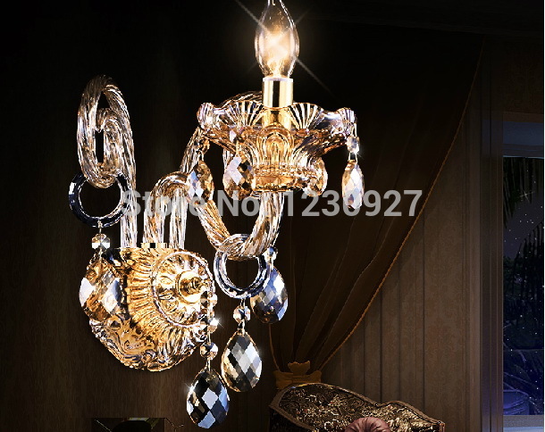 3w led crystal wall lamp european style luxury living room crystal wall lamp bedroom bedside lamp shining bright