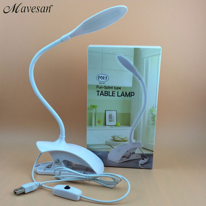 3w led desk lamp table reading lamp flexional stand clip desk lamp luminaria fashion novelty gift for student white