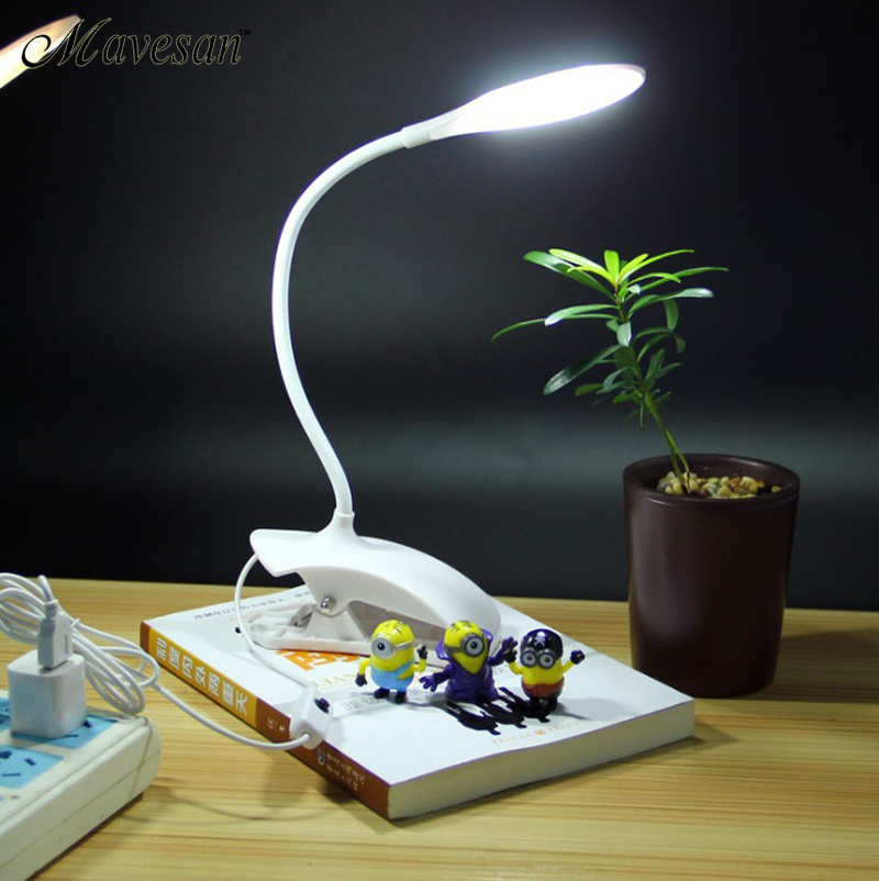 3w led desk lamp table reading lamp flexional stand clip desk lamp luminaria fashion novelty gift for student white