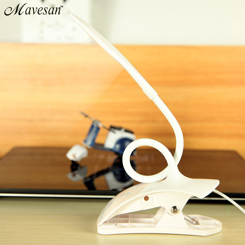 3w led desk lamp table reading lamp flexional stand clip desk lamp luminaria fashion novelty gift for student white