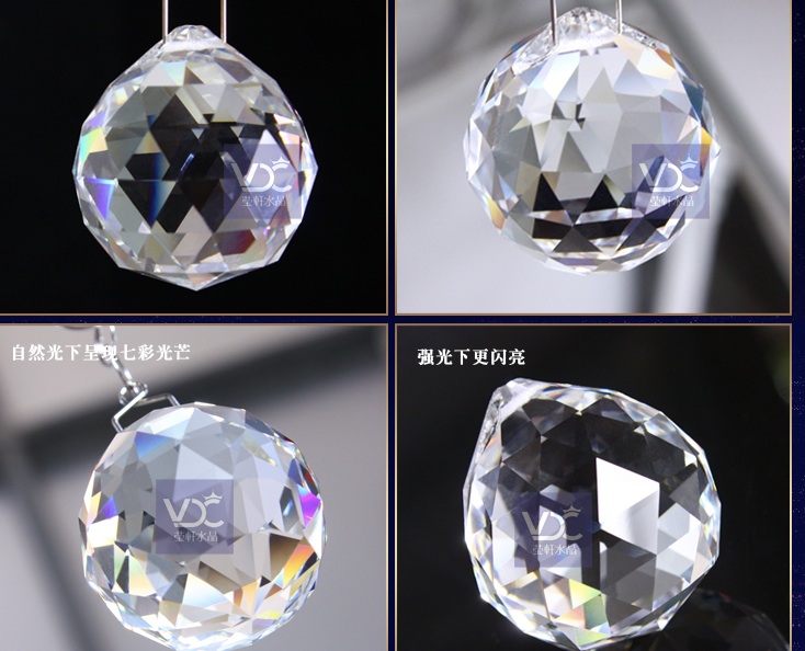 40pcs/lot ,40mm crystal faceted ball crystal glass chandelier ball for fengshui & chandelier pendant parts