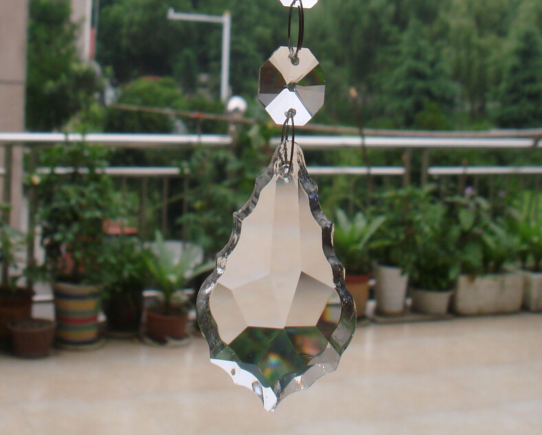 50pcs/lot, 50mm crystal droplet+14mm bead k9 clear glass crystal,home decoration crystal accessories for chandelier