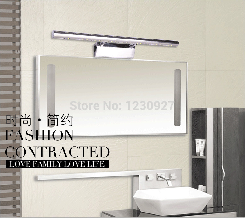 5w 21 led 5050 40cm mirror front headlight stainless steel bathroom toilet anti-fog lens ark bedroom lamp,led wall lamp