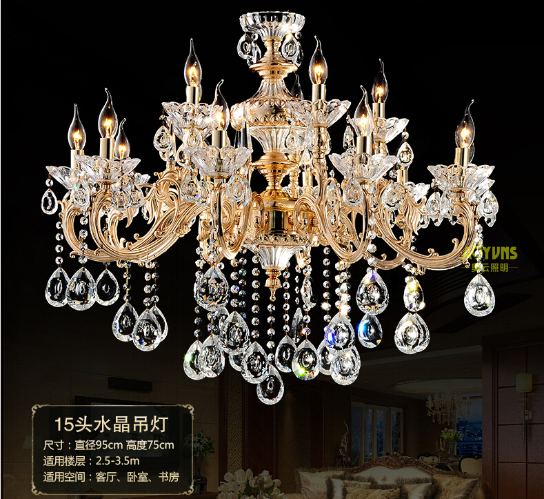 6l/8l/15l heads e14 led lamps factory whole modern rectangular gold crystal chandelier crystal chandelier