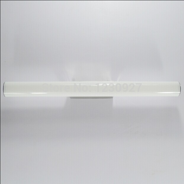 6w 42cm long modern led bathroom mirror head light anti-fog makeup lamp stainless base waterproof acrylic tube wall lamp