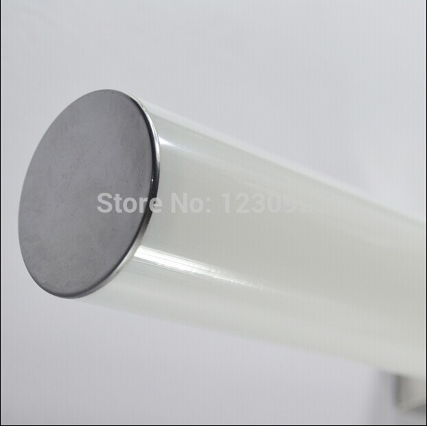 6w 42cm long modern led bathroom mirror head light anti-fog makeup lamp stainless base waterproof acrylic tube wall lamp