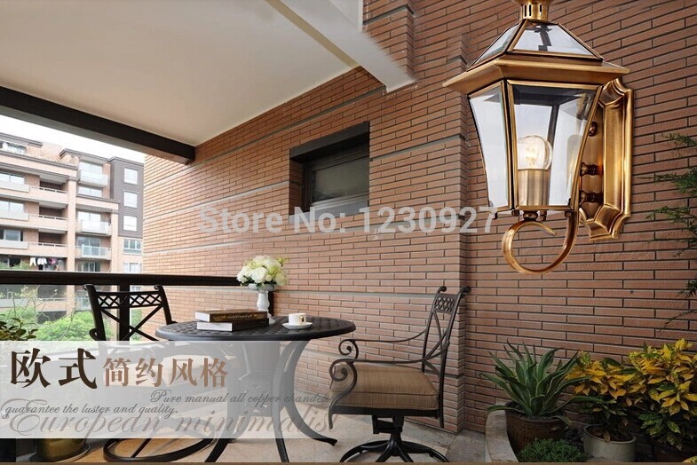 6w led all copper wall lamp outdoor lights corridor lights bedroom balcony american craft wall lamp bedside lamp