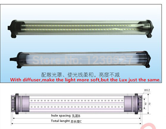 8w 110v/220v led machine tool explosion-proof lamp sealed waterproof machine work lamp cnc machine tool tri-proof light