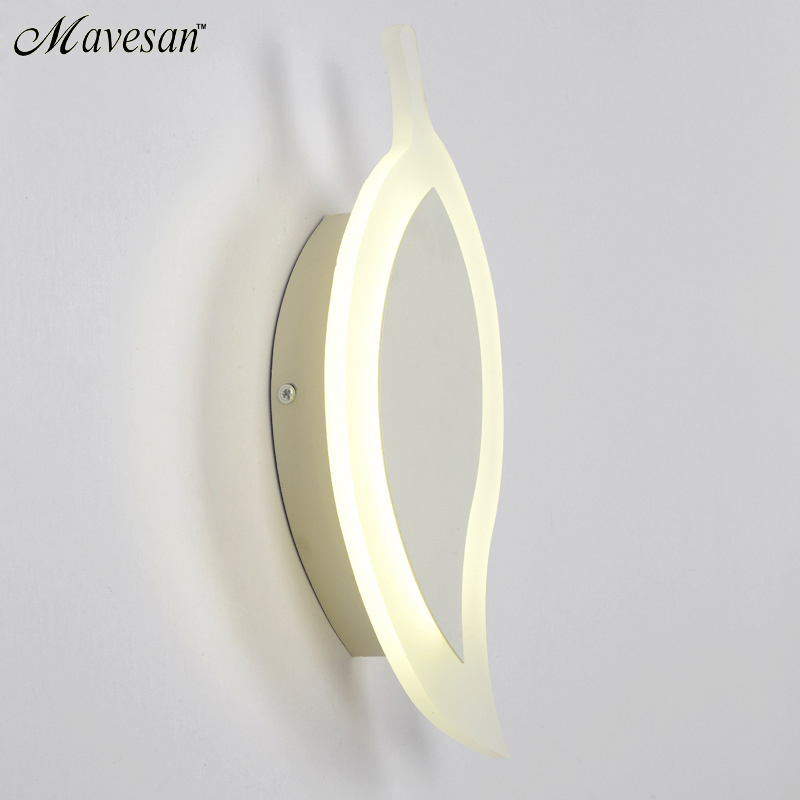 8w led wall lamp led sconce light acrylic modern home decoration wall light for bedside bedroom/dinning room/restroom with bulbs