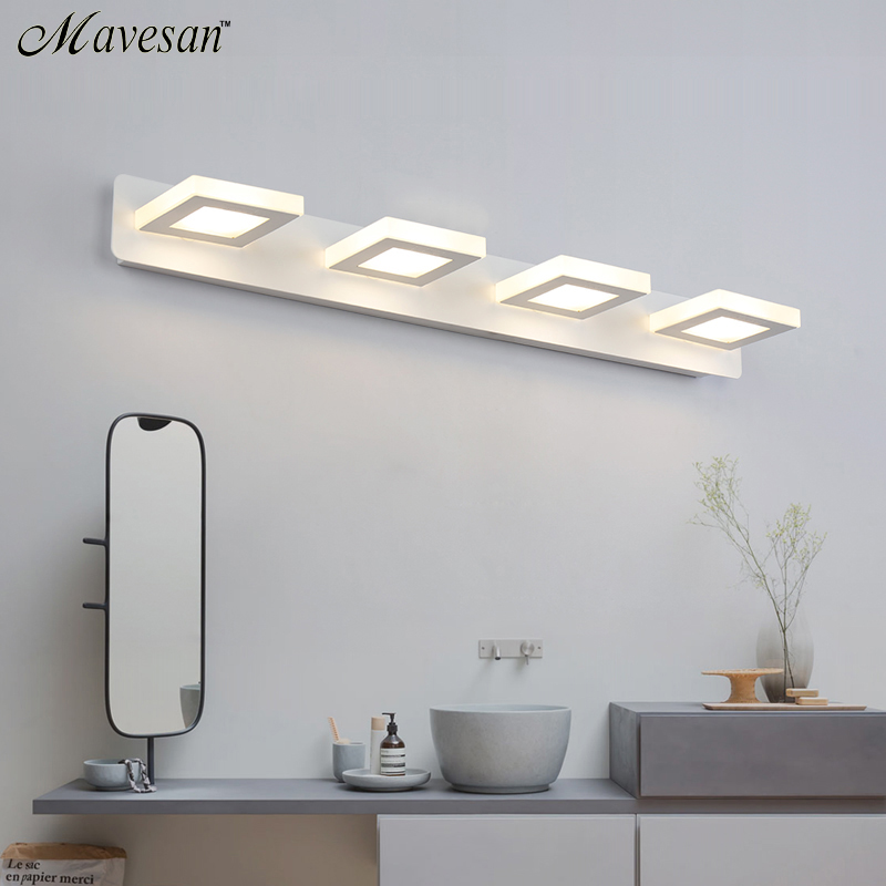 ac110-240v 12w led wall lights stainless steel with adjustable base for bathroom or bedroom lighting mirrors