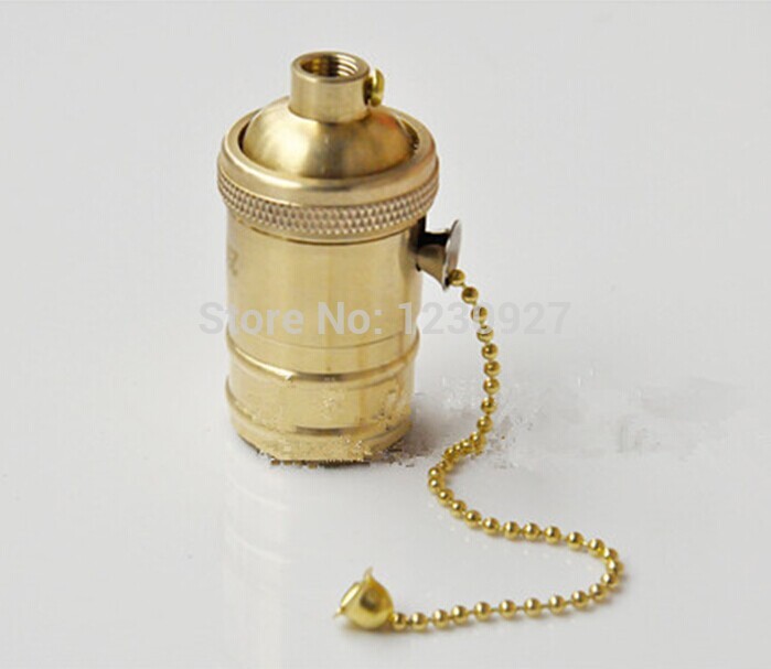 all copper zipper cap us type ul e27 / e26 edison lamp bulb chandelier lamp holder diy chandelier e27 lamp holder