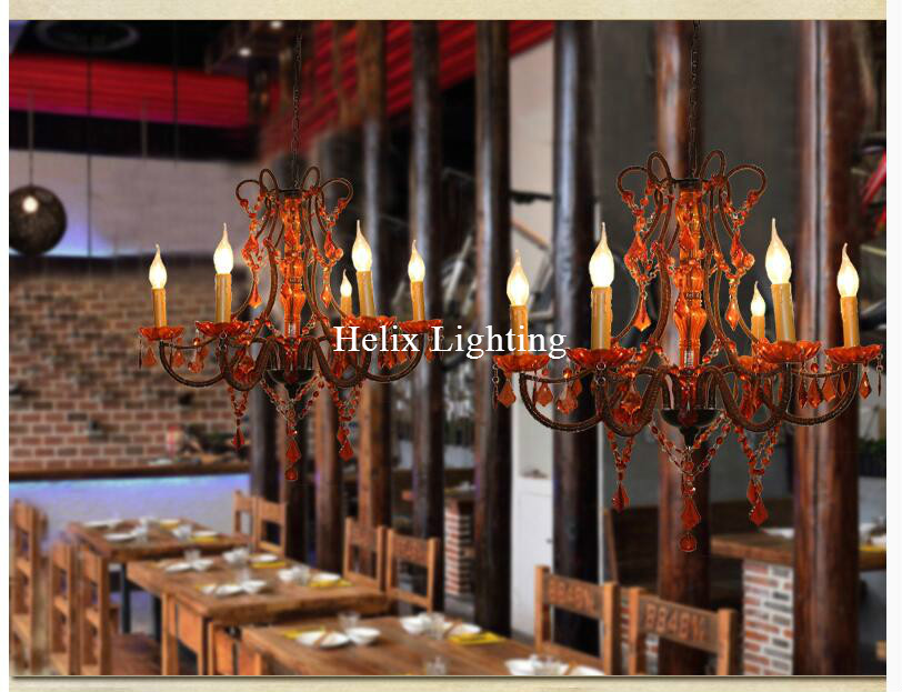 art decorative amber color chandelier living room candle lamps luxury acrylic crystal chandelier lights ac d64cm