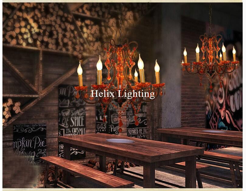 art decorative amber color chandelier living room candle lamps luxury acrylic crystal chandelier lights ac d64cm